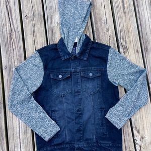 Denim and sweatshirt jacket